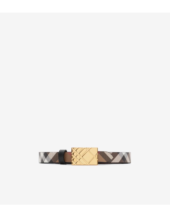 Thin Reversible Engraved Check Belt