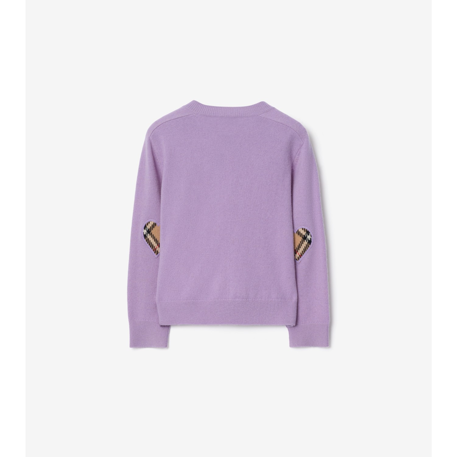 Check Patch Wool Cashmere Cardigan