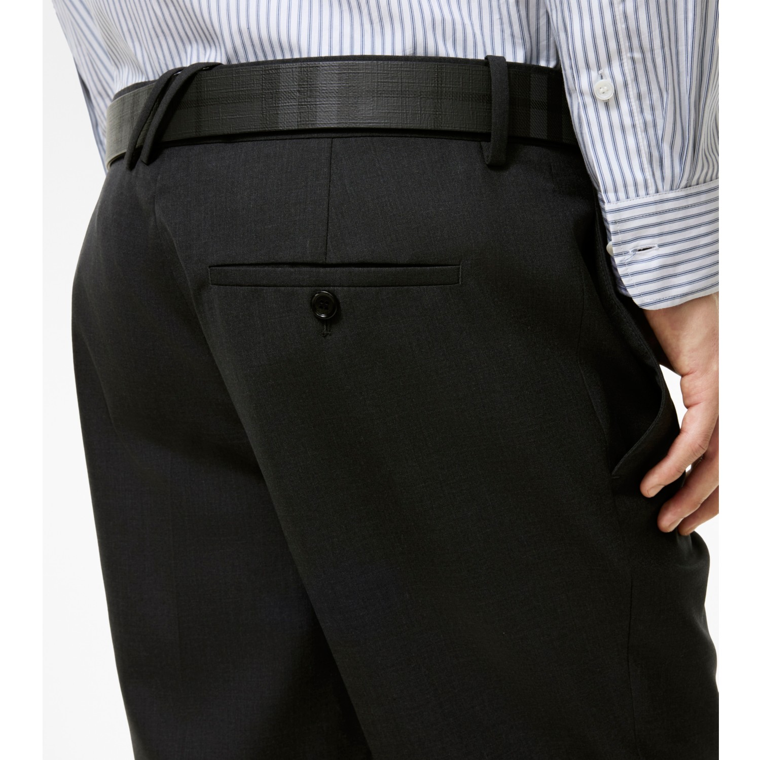 Wool Bond Tailored Trousers in Iron grey - Men | Burberry® Official