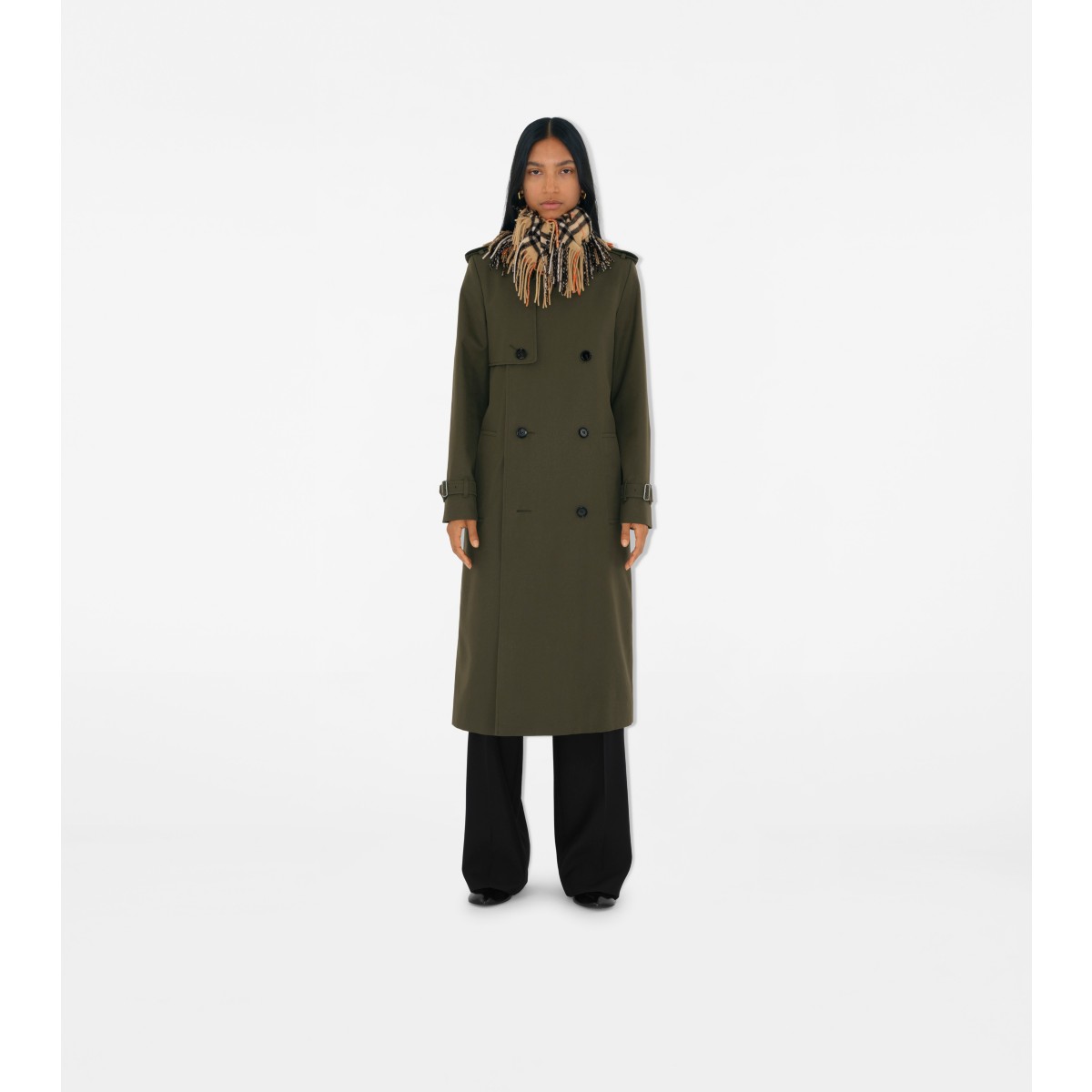 Check Cashmere Happy Scarf