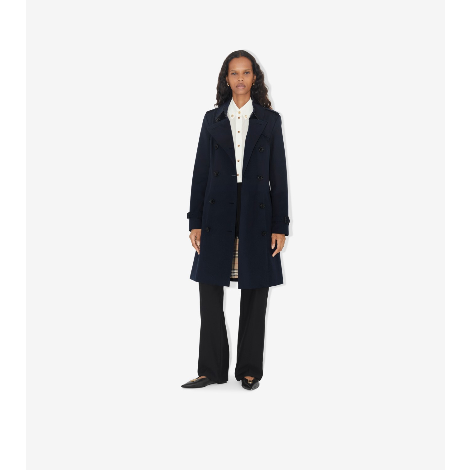 Trench coat Heritage Chelsea (Azul Penumbra) - Mujer | Burberry® oficial