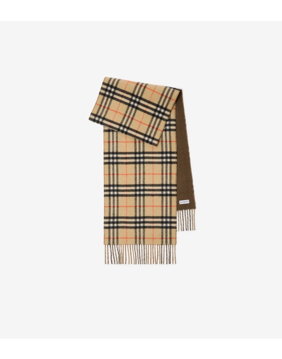 Reversible Check Cashmere Scarf