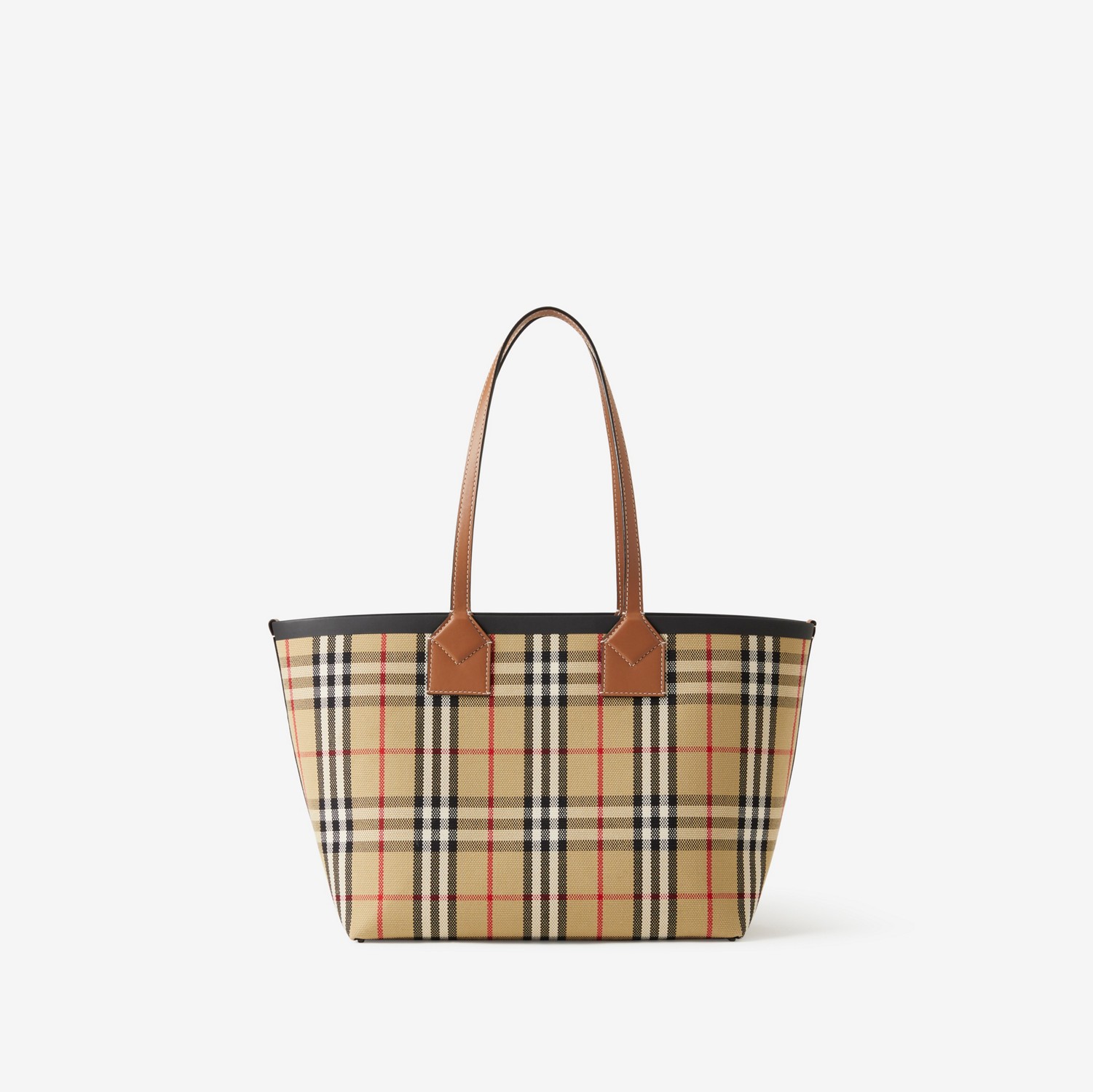 Small London Tote in Briar Brown/black - Women | Burberry® Official