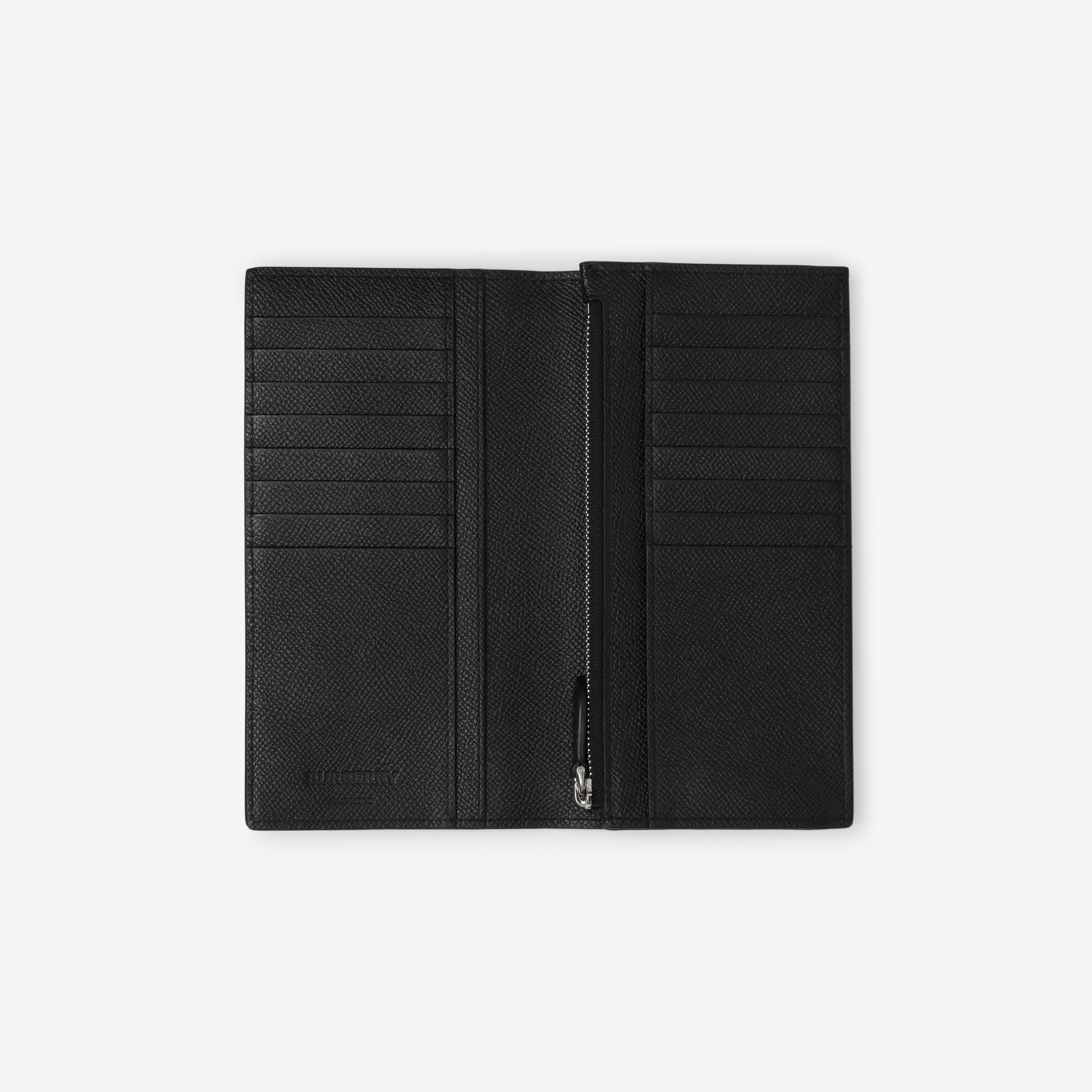 Grainy Leather TB Continental Wallet in Black Men Burberry® Official