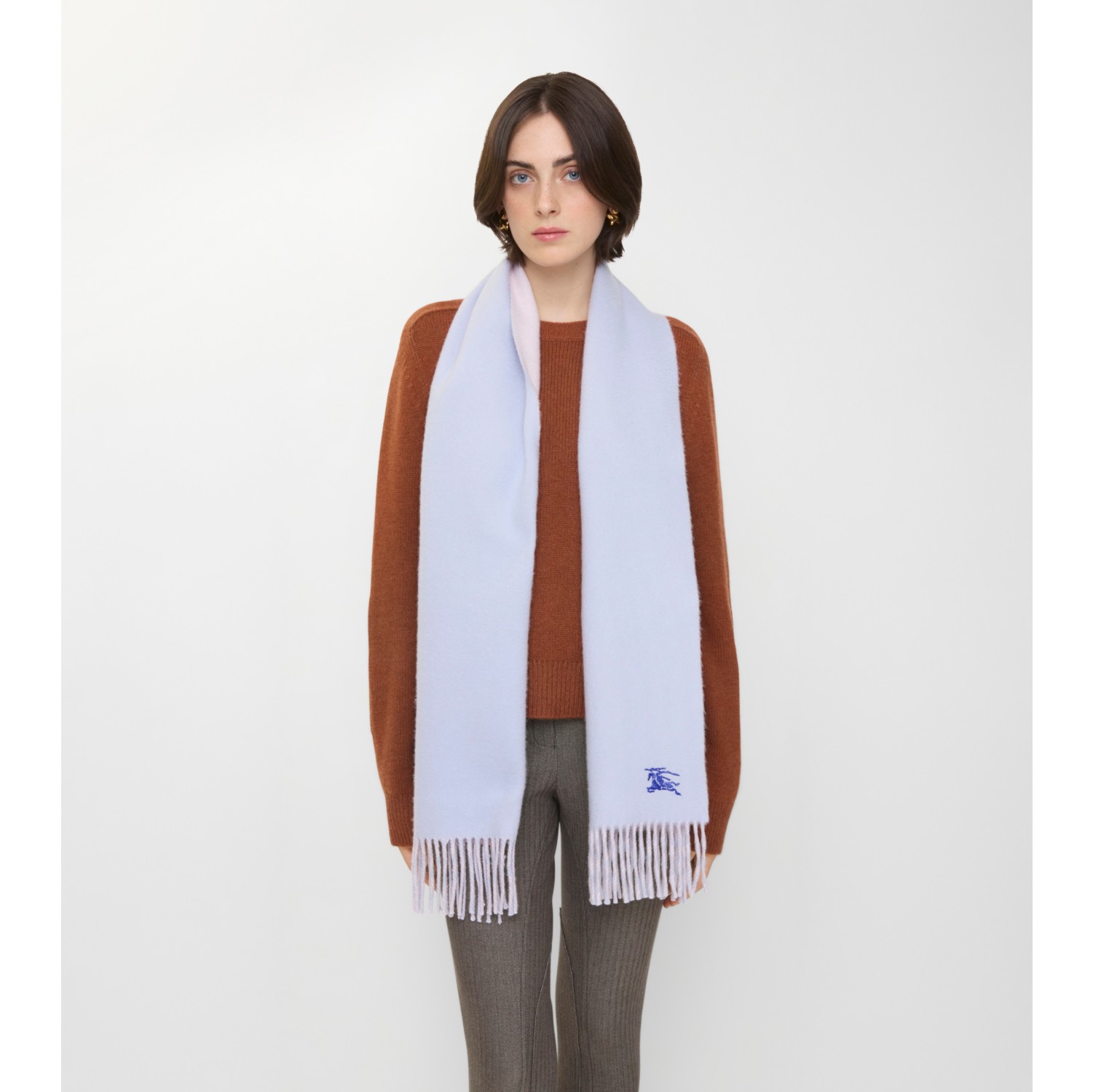 Reversible Cashmere Scarf in Mist/sugar | Burberry® Official