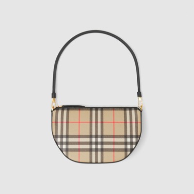 Vintage Check Olympia Pouch in Archive Beige - Women | Burberry® Official