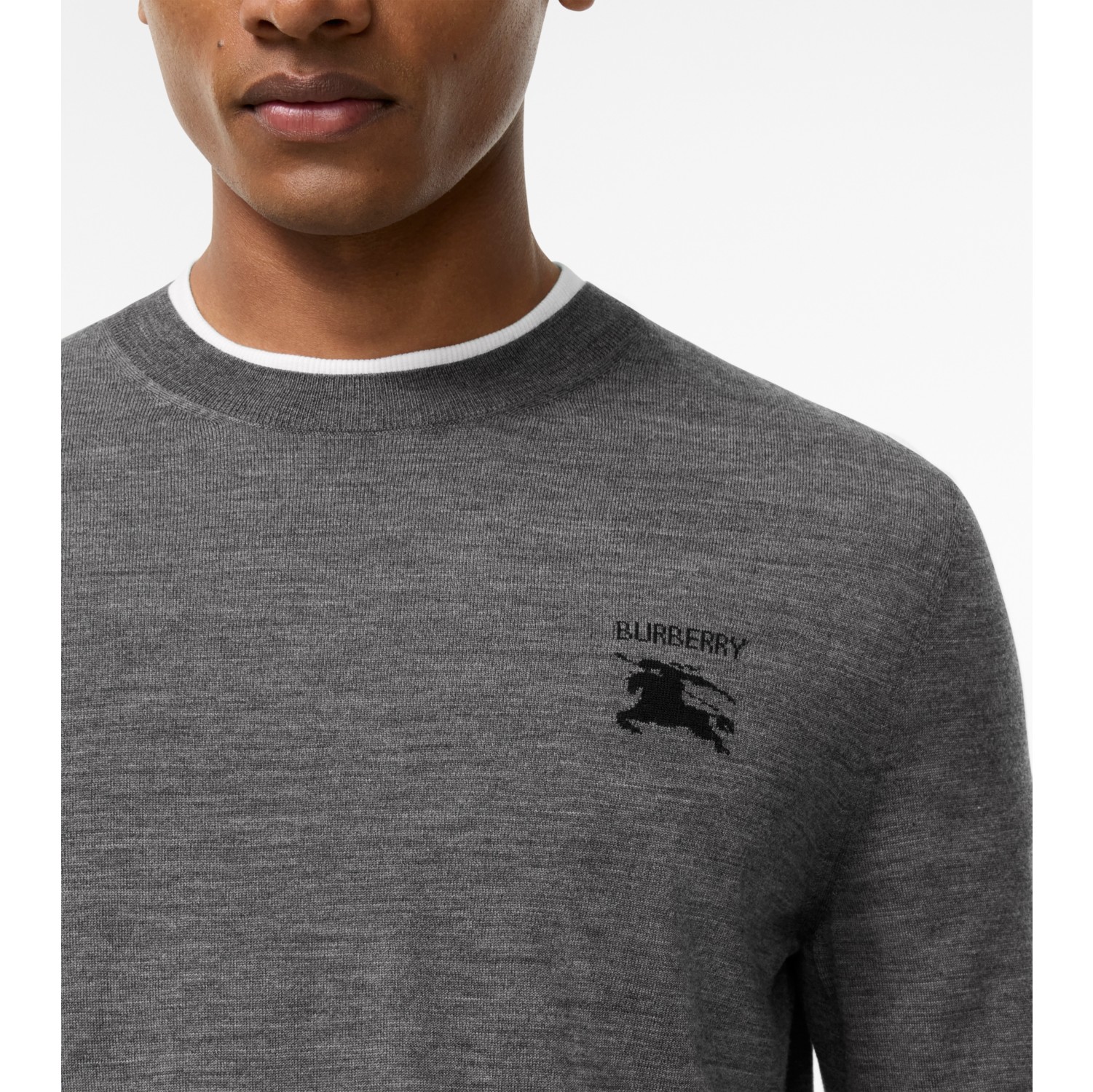 Wool Sweater in Grey - Men | Burberry® Official