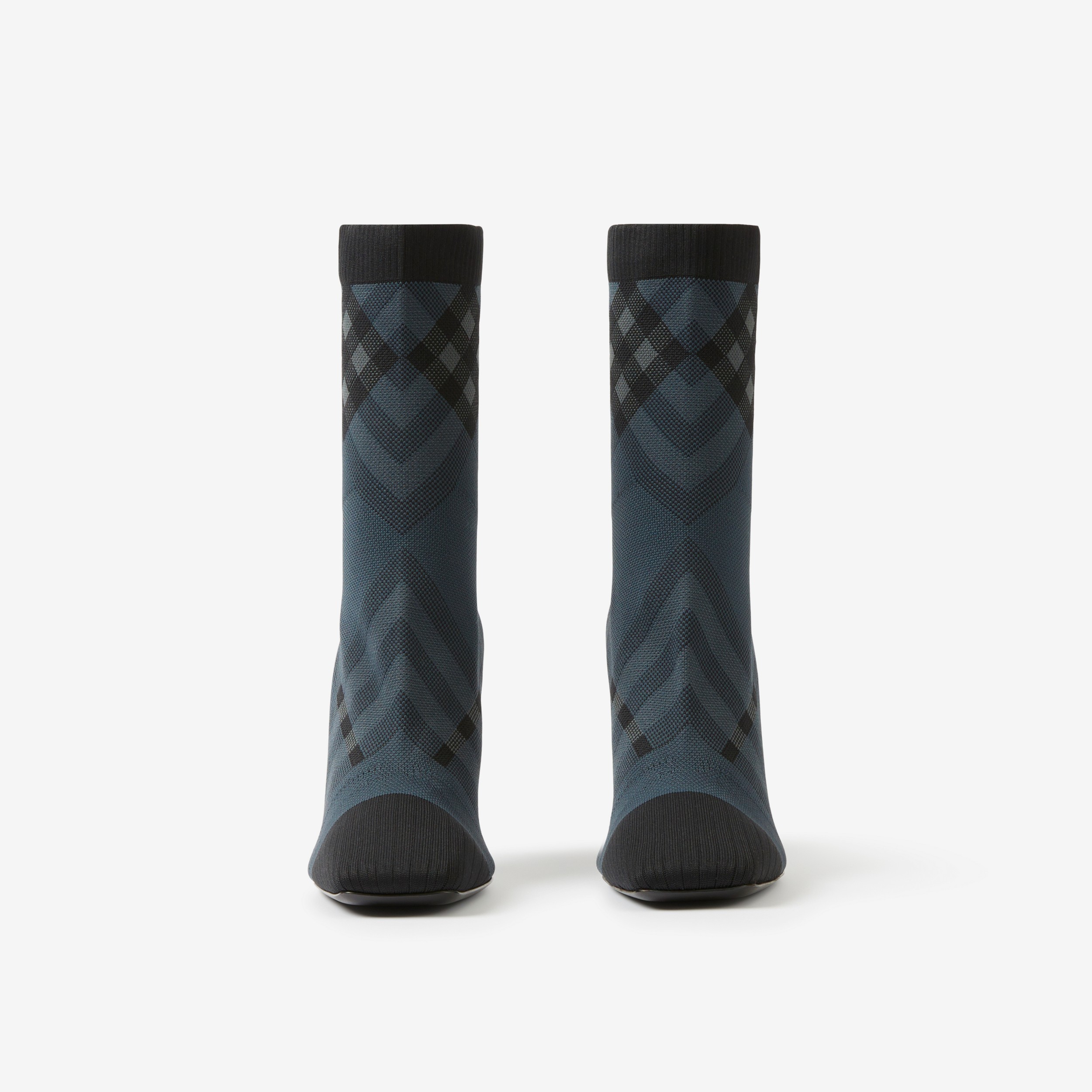 Botas de calcetín en punto Check (Gris Marengo/gris) - Mujer | Burberry® oficial - 2