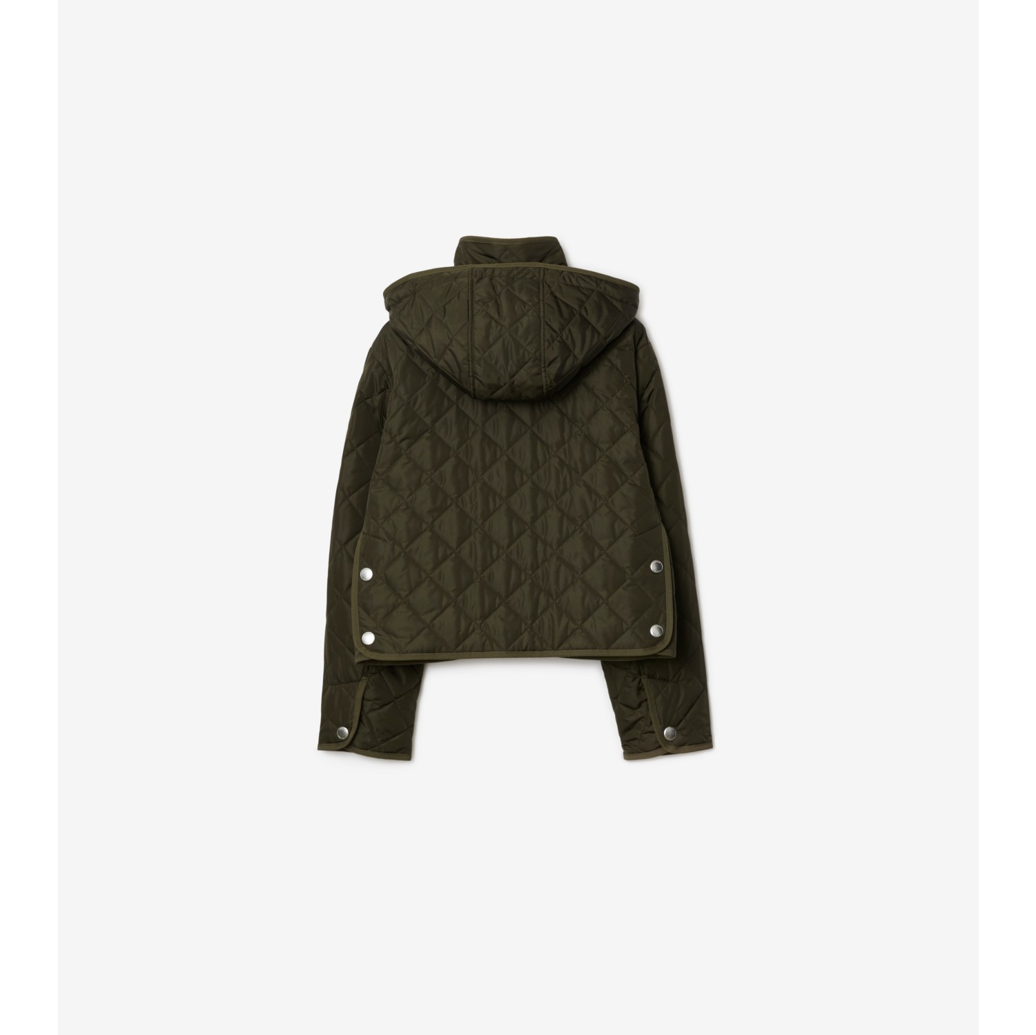 Cropped Quilted Nylon Jacket