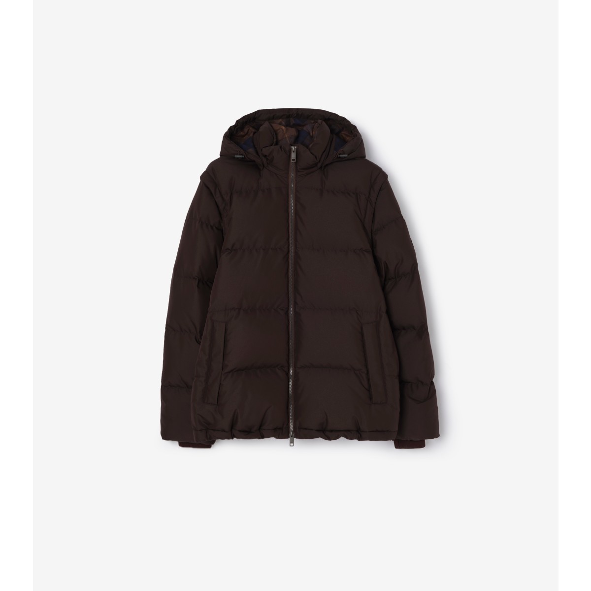  Check Detachable Sleeve Bideford Puffer Jacket