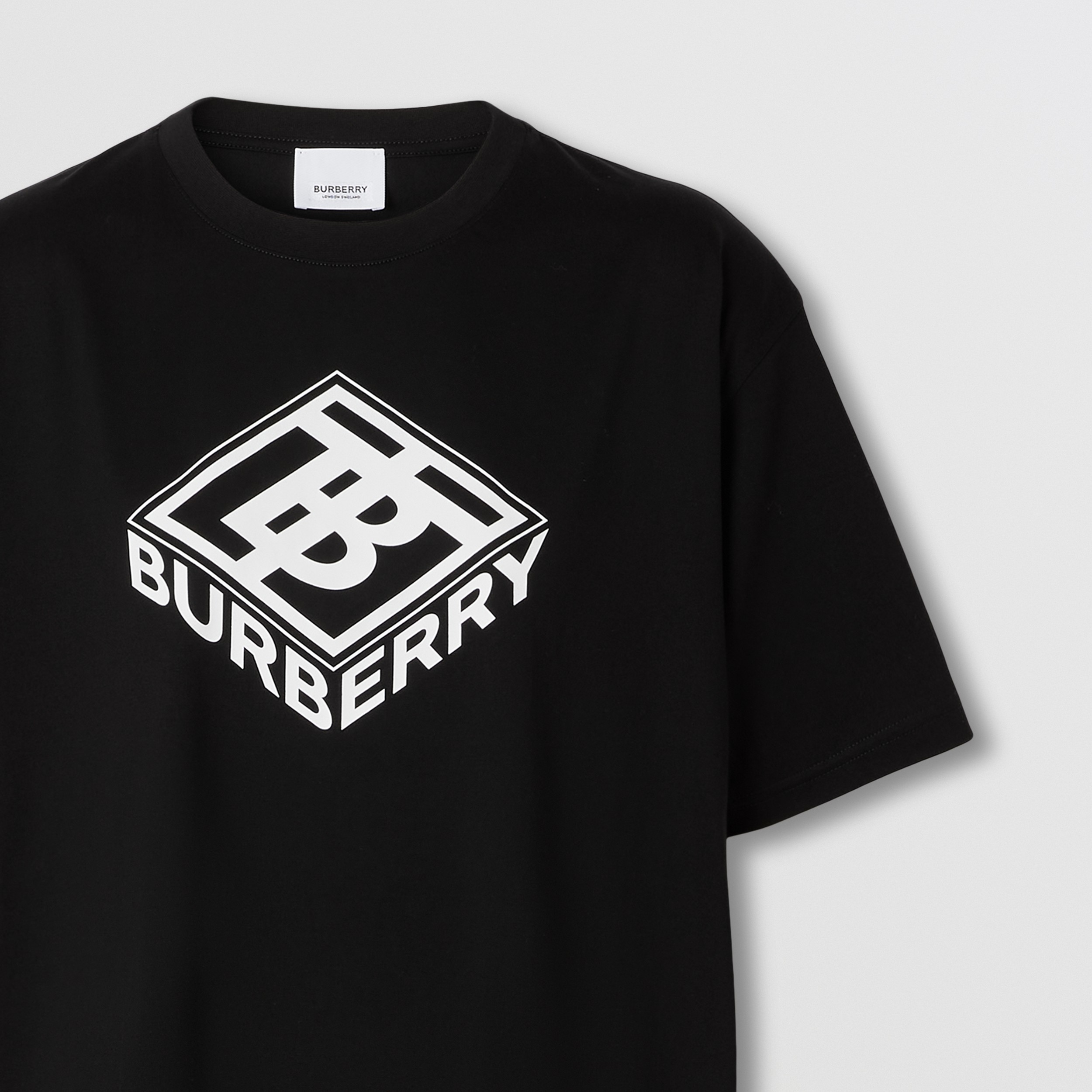 Logo Graphic Cotton T-shirt in Black - Women | Burberry