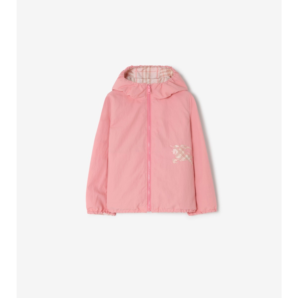  Check Reversible Hooded Jacket