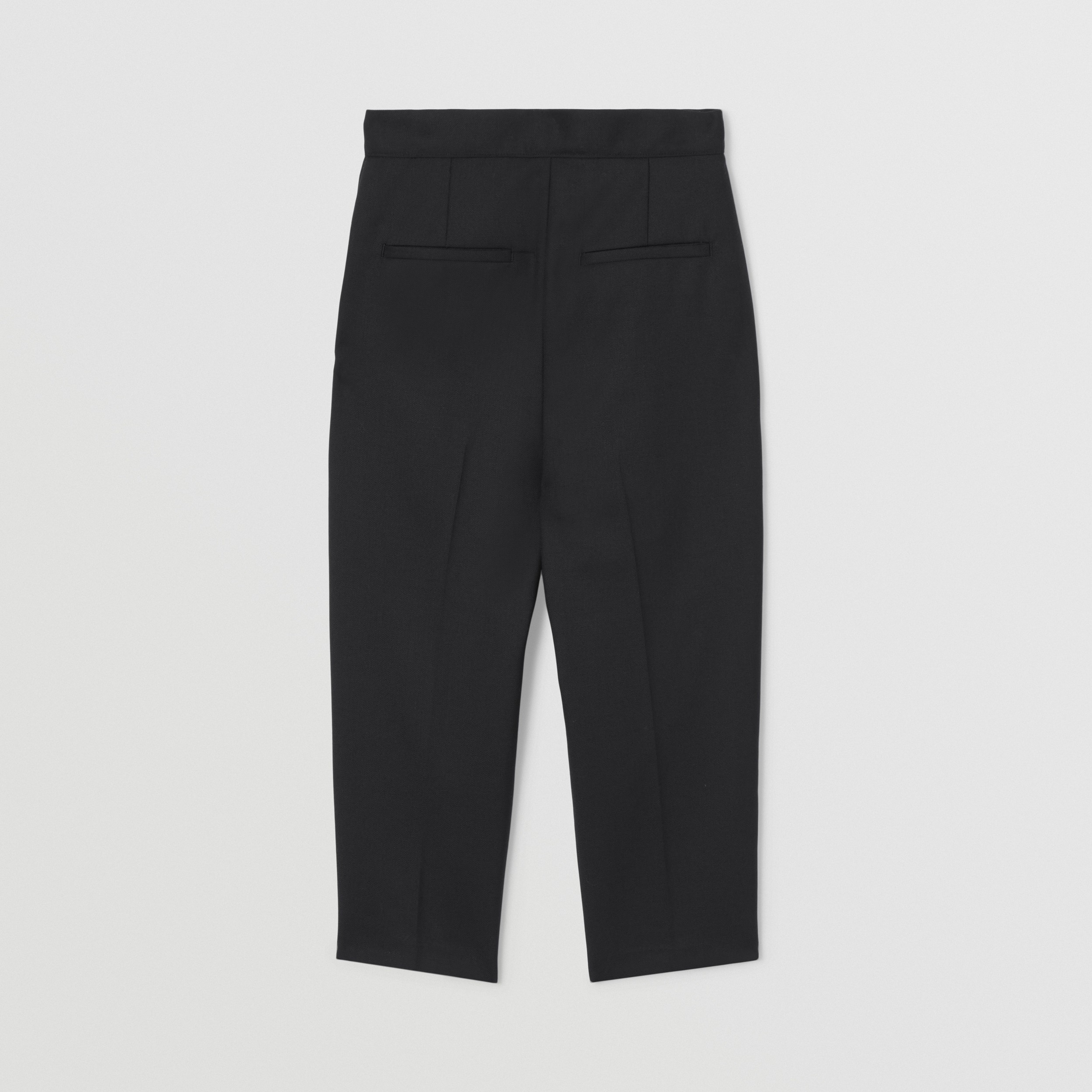Monogram Motif Wool Blend Trousers in Black - Children | Burberry® Official - 4