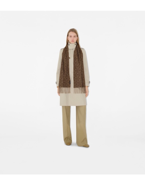 マフラー・ストール Burberry FW25 Embroidered cashmere scarf (8099690 C1427) Burberry Embroidered Cashmere Scarf | italist