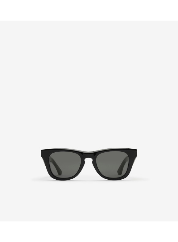 Schwarze runde Schmuck-Sonnenbrille