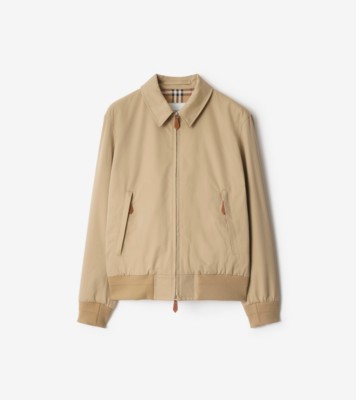 ギャバジン ハリントンジャケット (ハニーベージュ) - メンズ