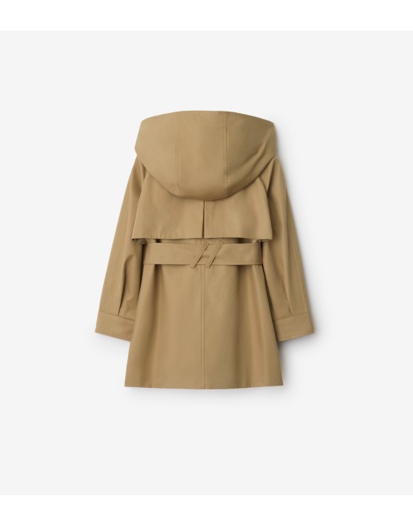 Trench à capuche en coton