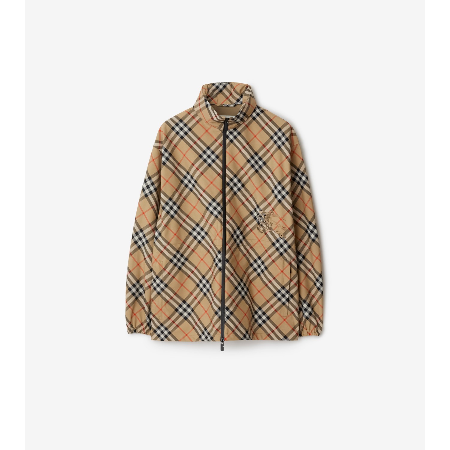 Check Twill Jacket in Sand Men Burberry Official