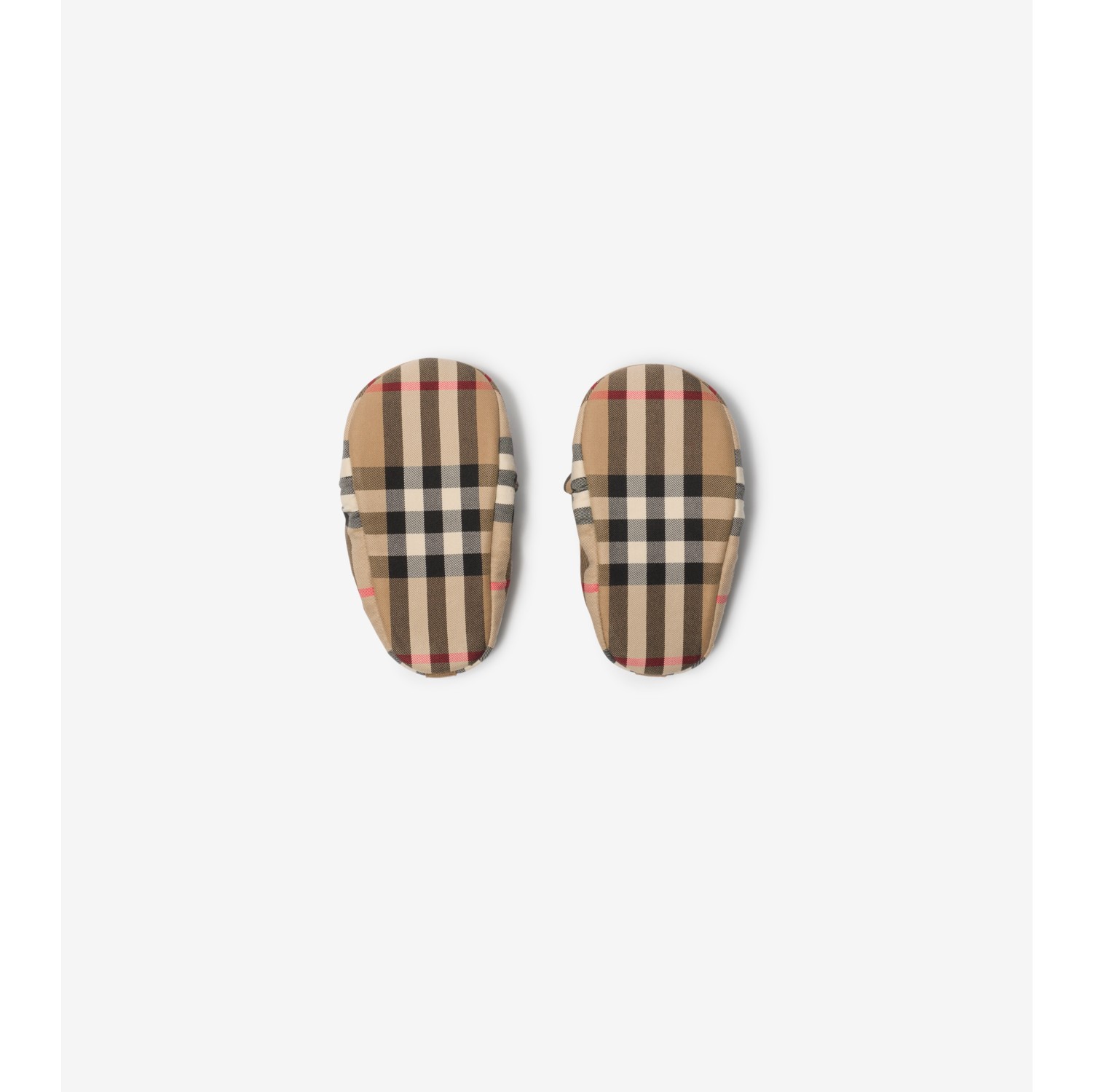 Thomas Bear Check Cotton Booties