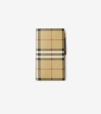 Medium Check Bifold Wallet in Archive beige Women Burberry Official