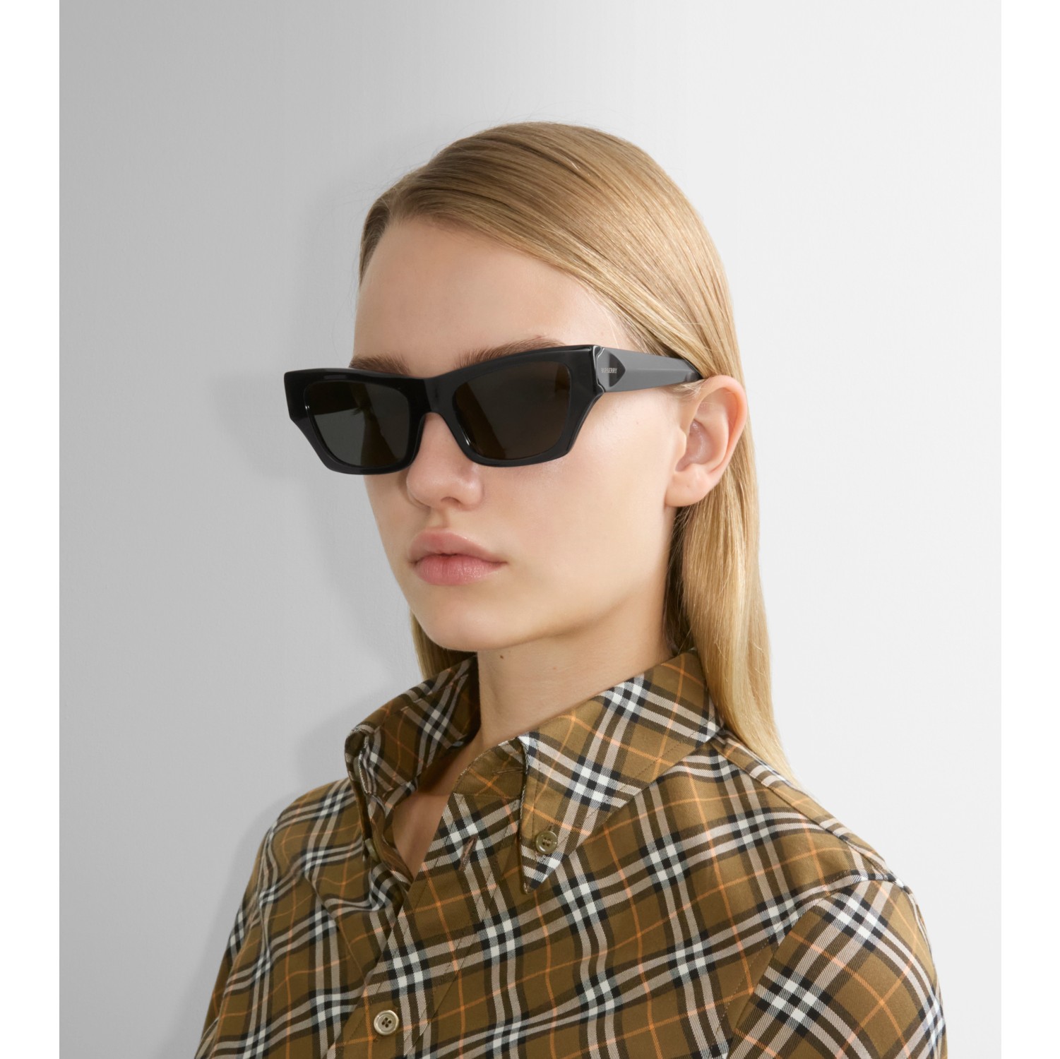 Shield Facet Cat-eye Sunglasses​