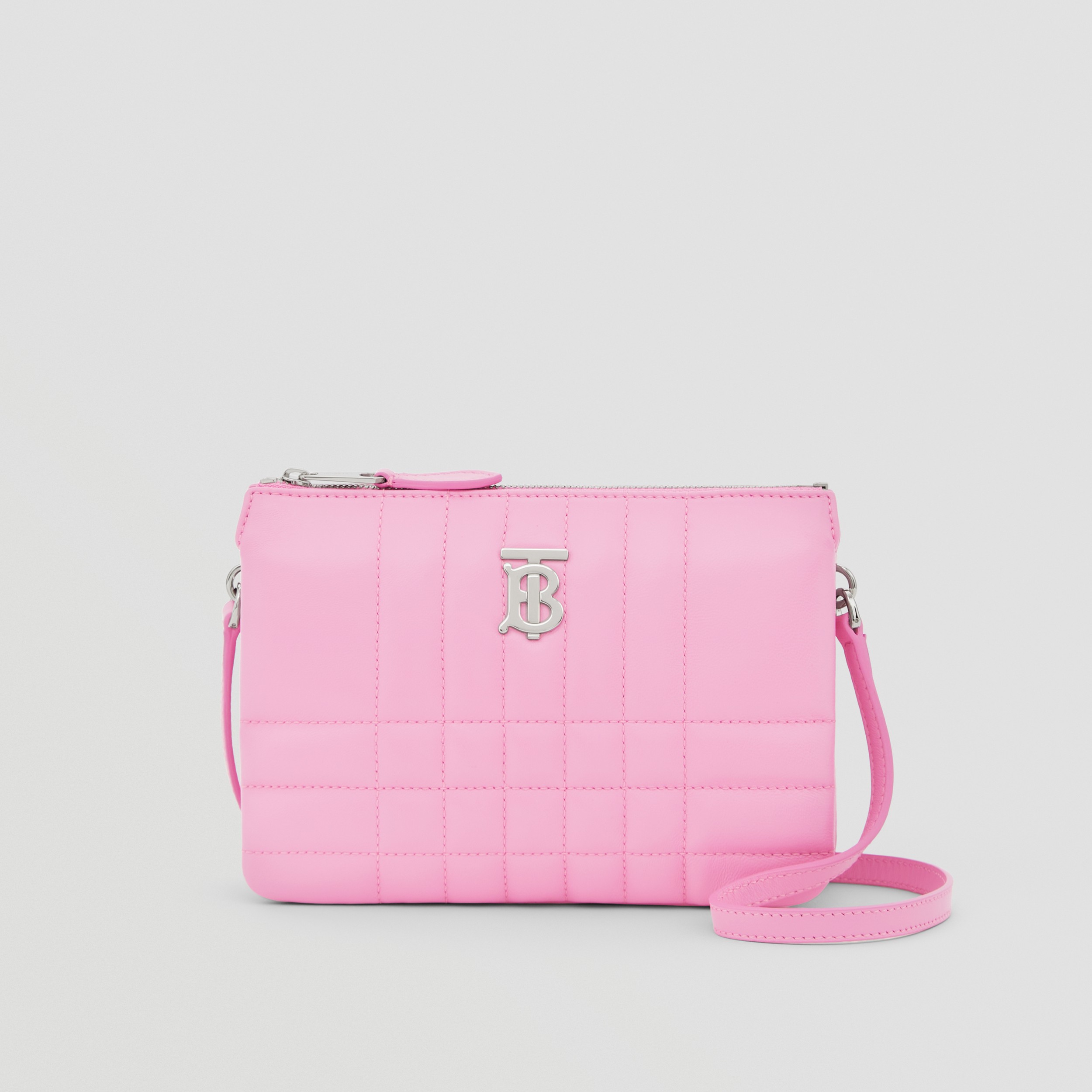 Quilted Leather Lola Twin Pouch in Primrose Pink - Women | Burberry® Official - 1