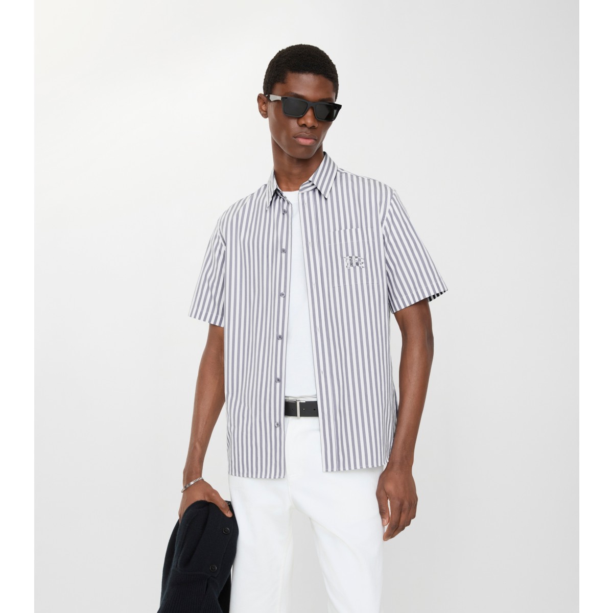  Stripe d Cotton Poplin Shirt