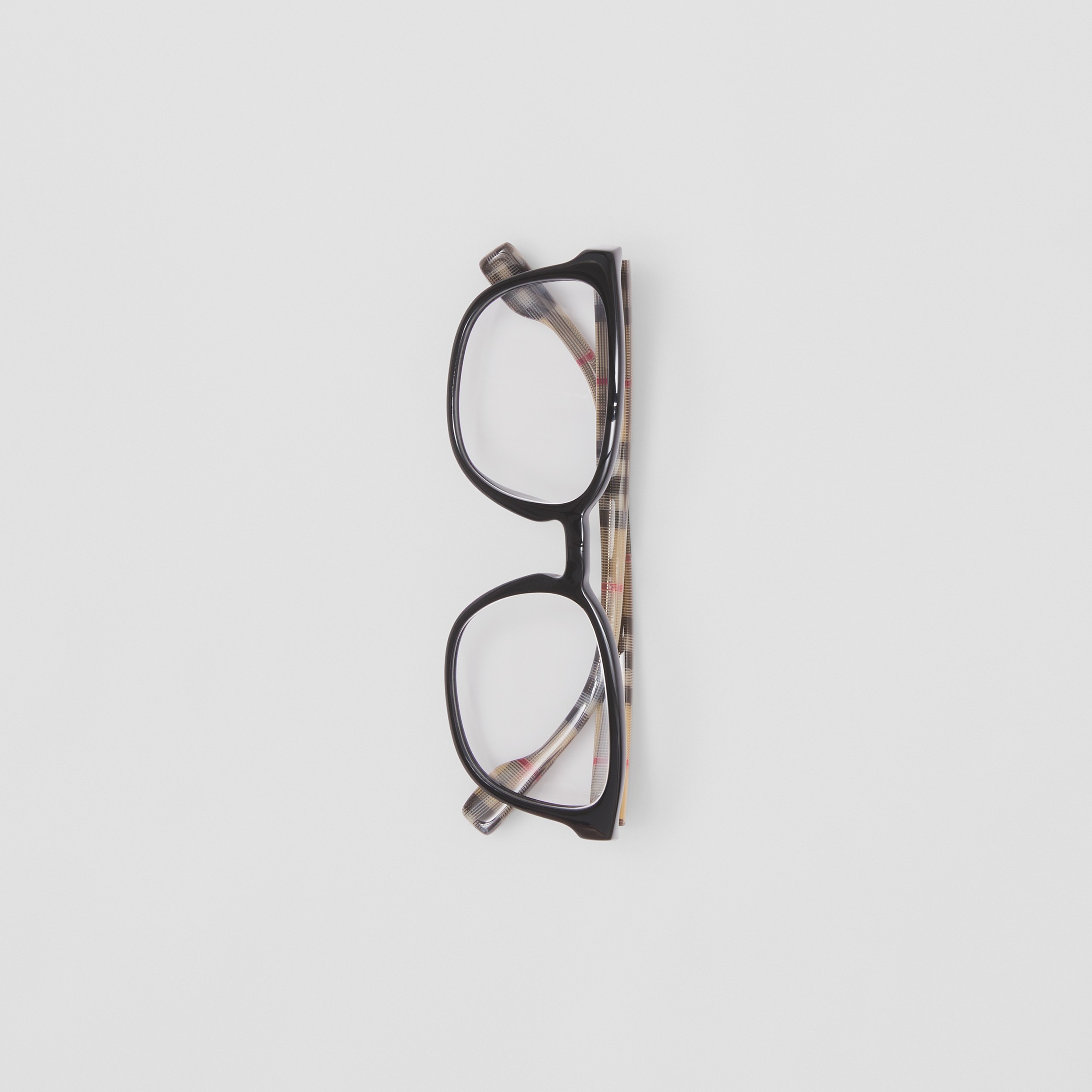 Eckige Korrekturbrille aus Vintage Check-Bio-Acetat (Schwarz/beige) - Herren | Burberry® - 4