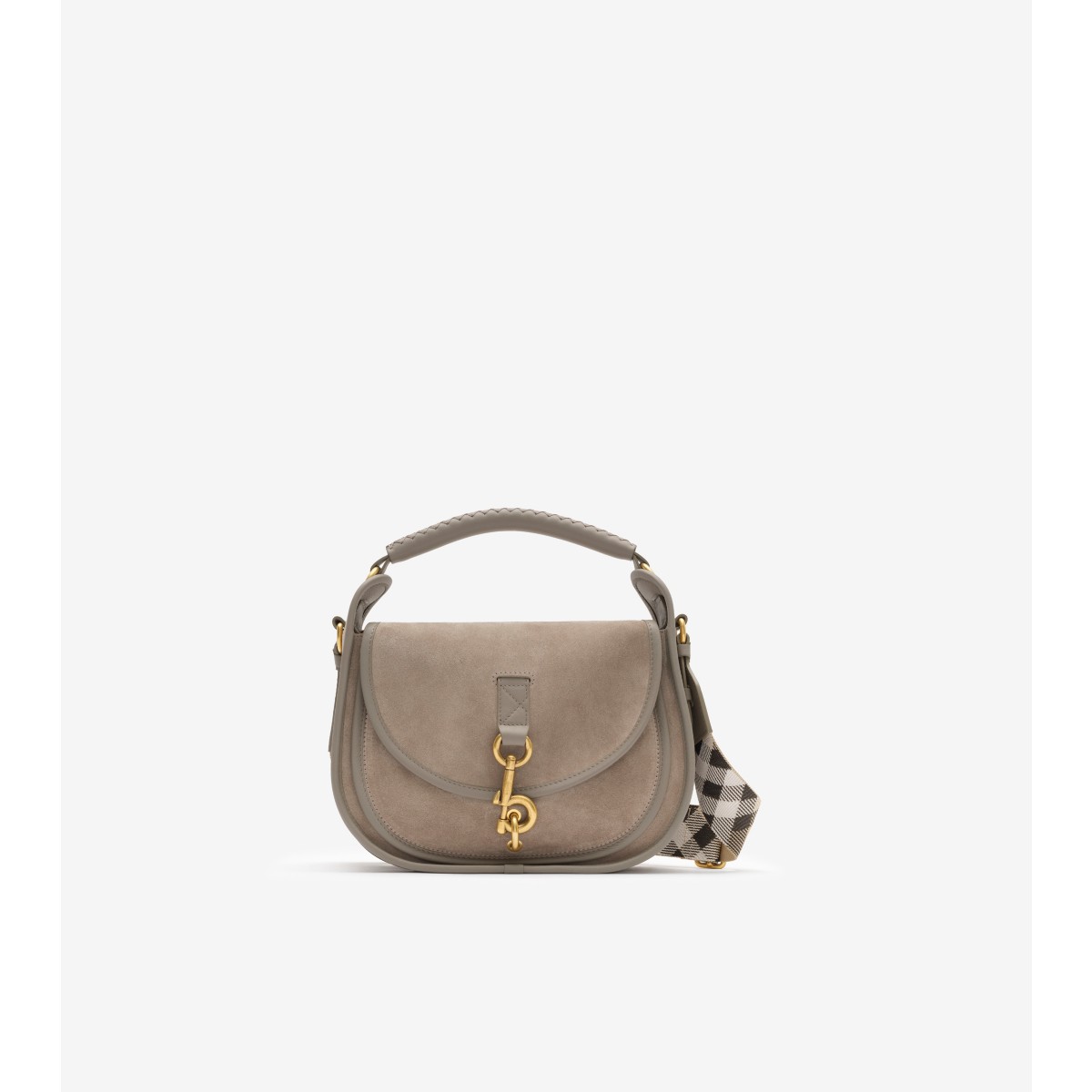  Check Small B Clip Messenger Bag