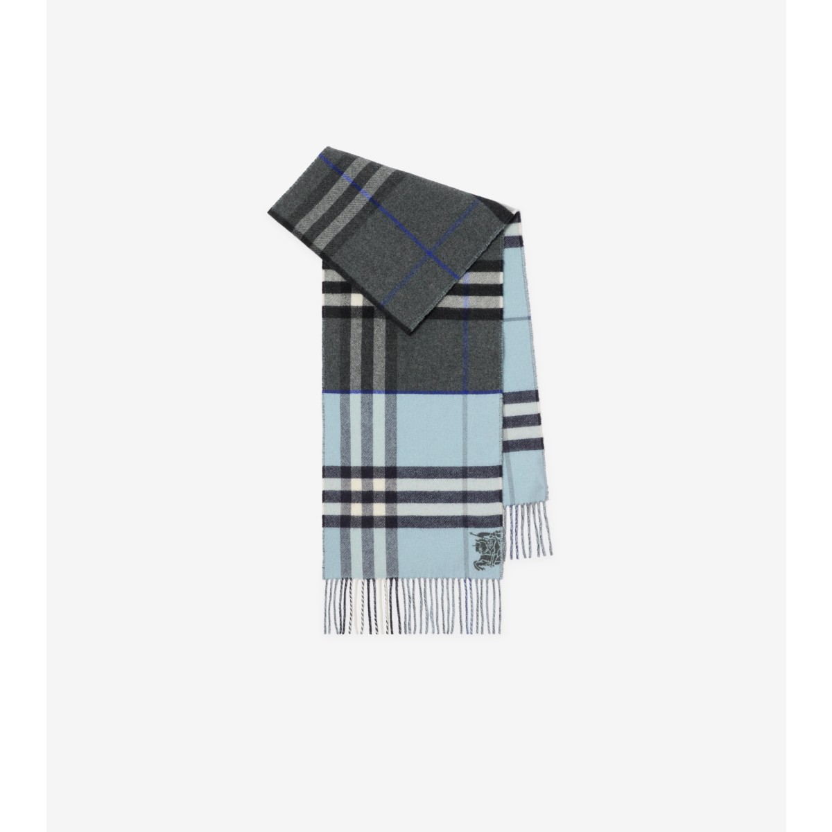  Check Contrast Cashmere Scarf