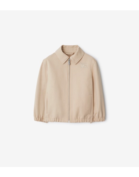 Cotton Blend Harrington Jacket