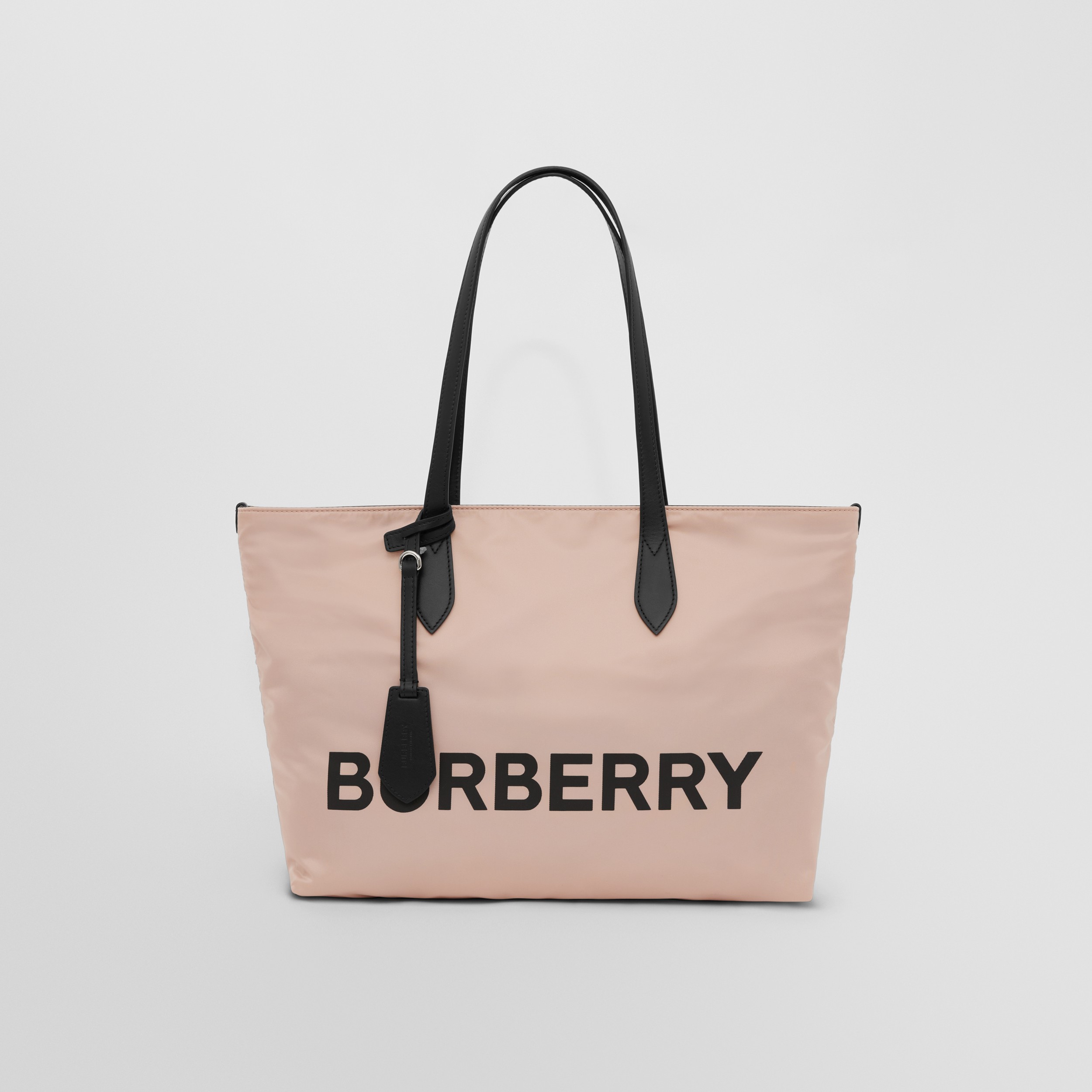 Logo Print Nylon Tote Bag in Rose Beige - Women | Burberry® Official - 1