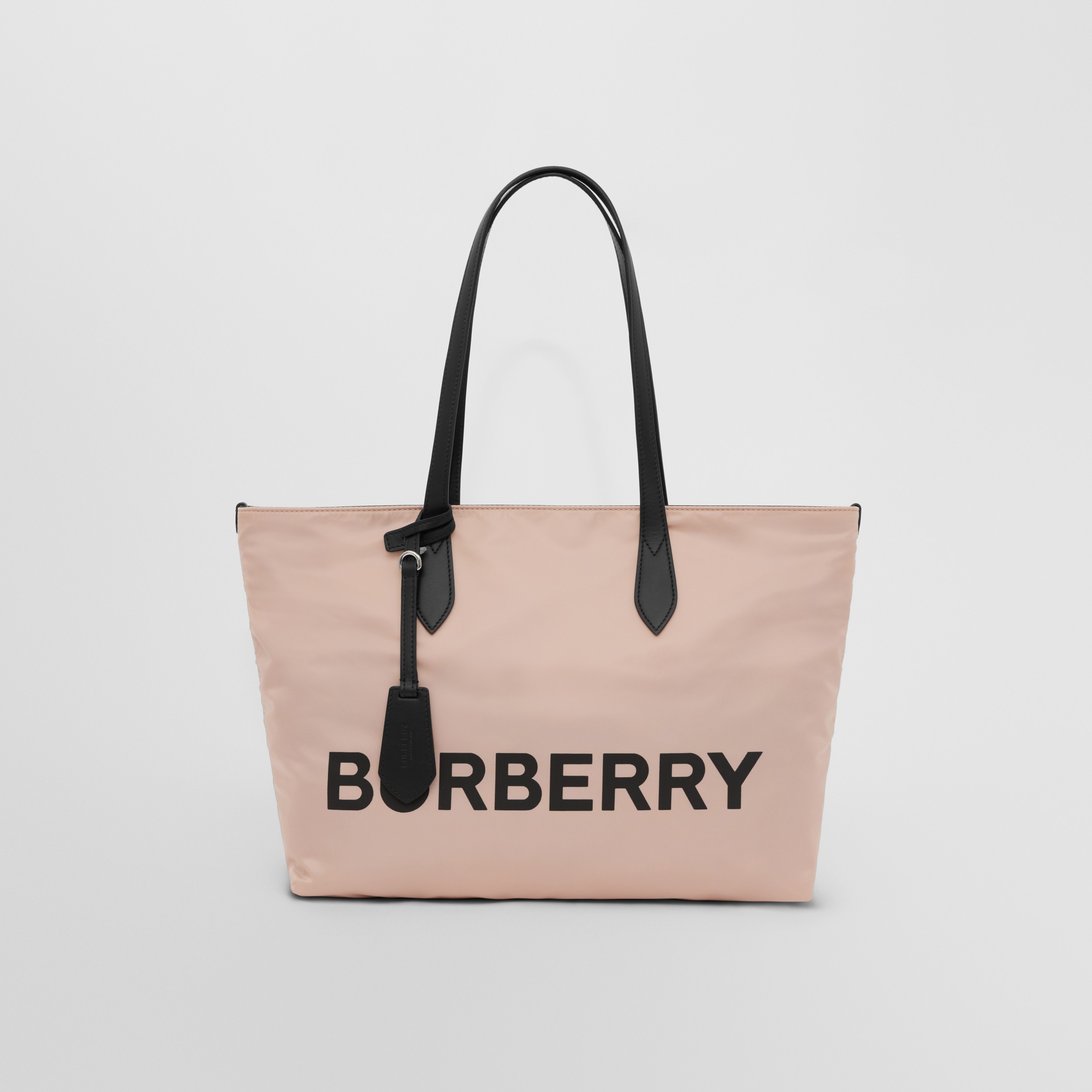 Logo Print Nylon Tote Bag in Rose Beige - Women | Burberry® Official