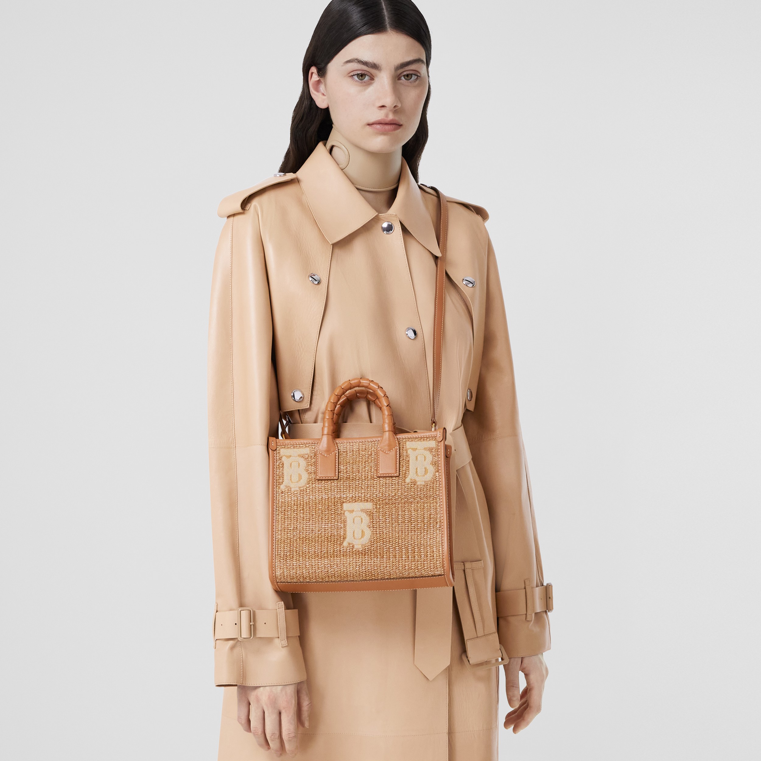 Mini Freya Tote in Natural - Women | Burberry® Official - 3