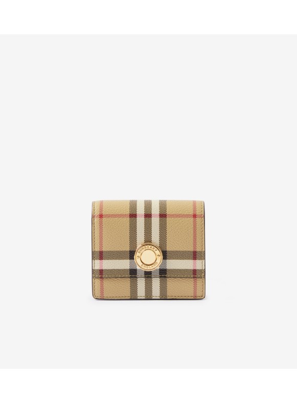Burberry Women's Checked Card Holder - Blue - Wallets