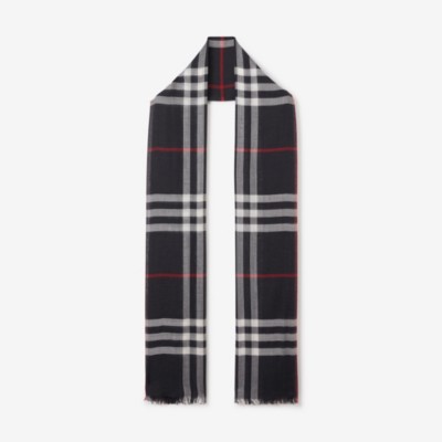 burberry check lightweight scarf