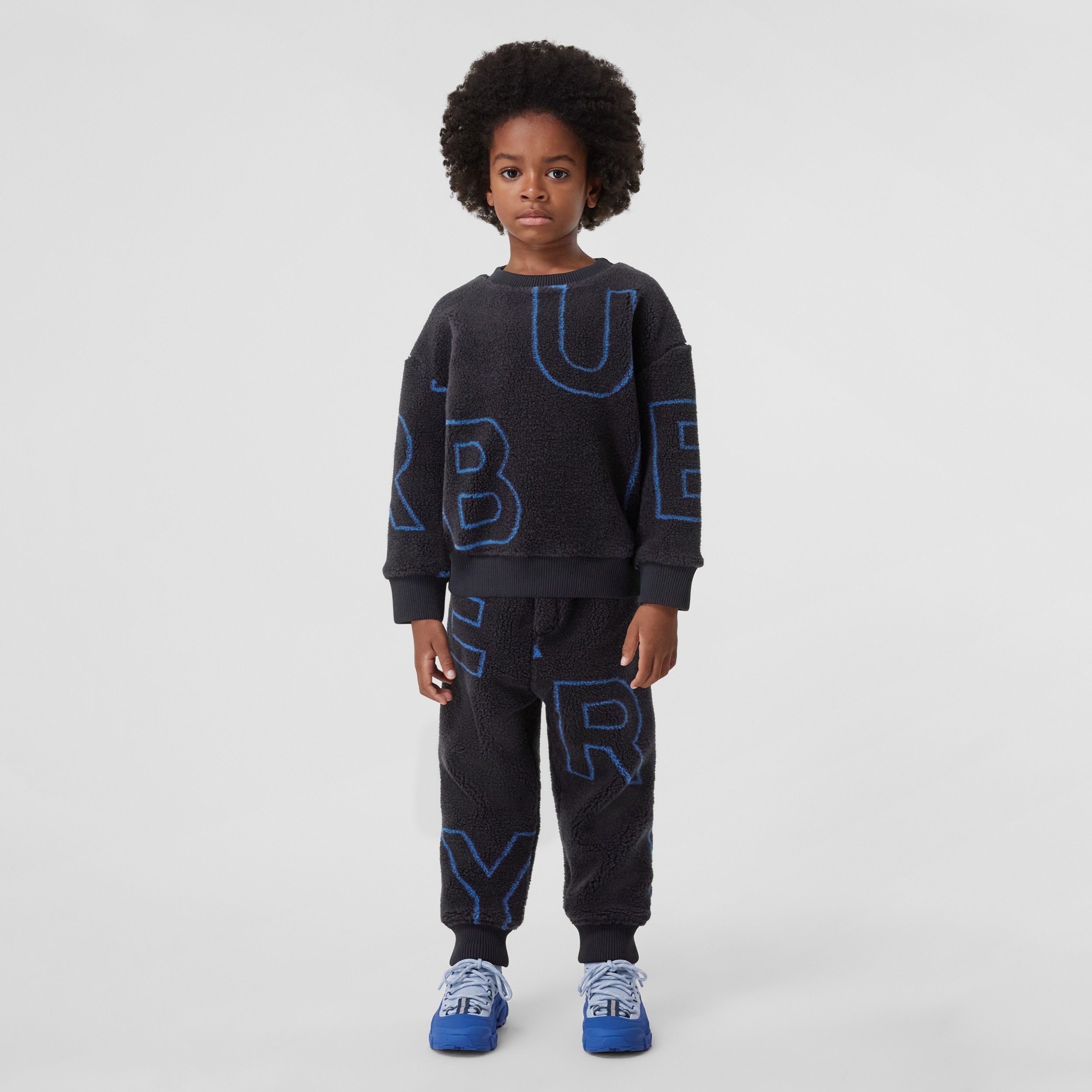 Sweat-shirt en molleton à logo (Noir Marine) - Enfant | Site officiel Burberry® - 3