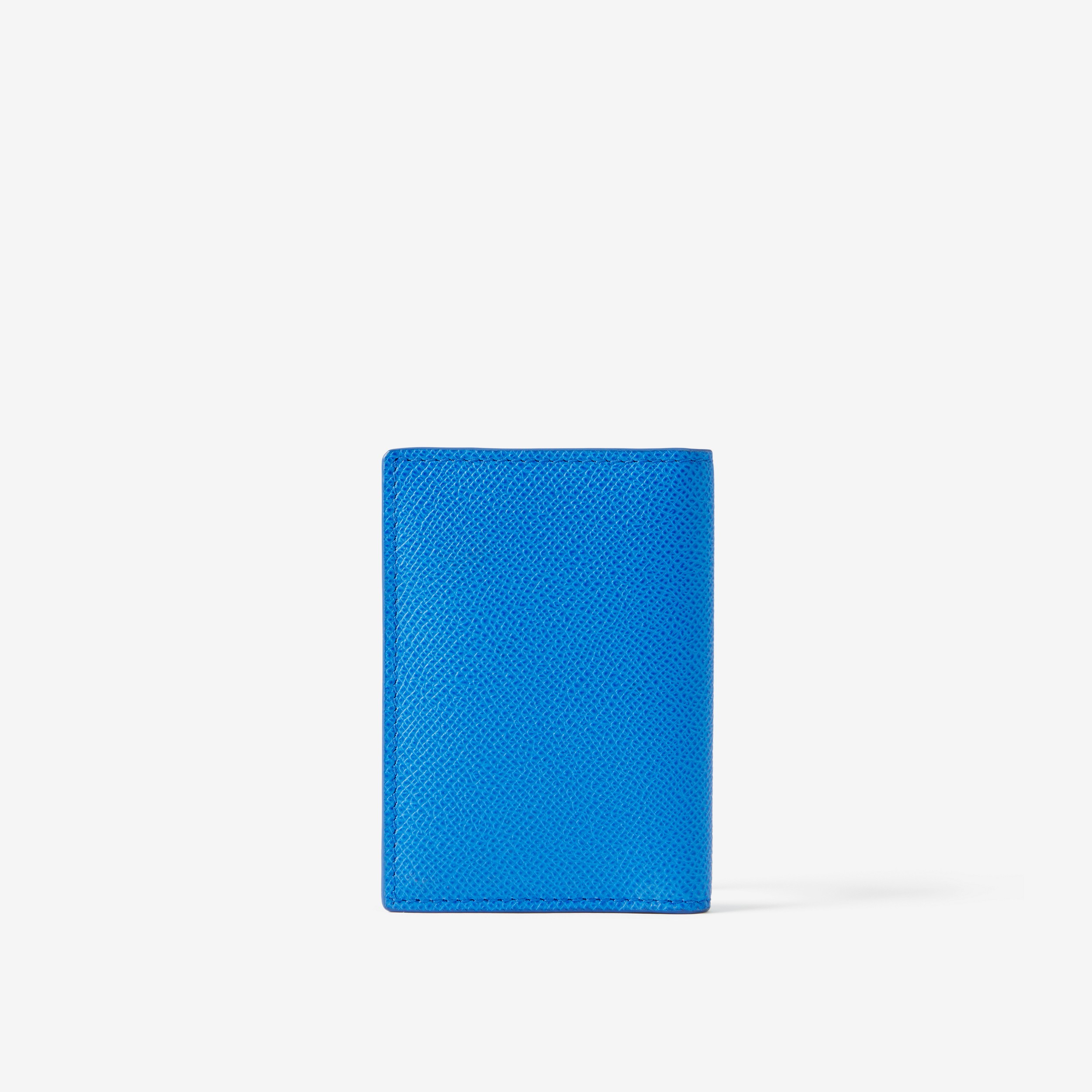 Porta-cartões TB dobrável de couro granulado (Azul Vívido) - Homens | Burberry® oficial - 3