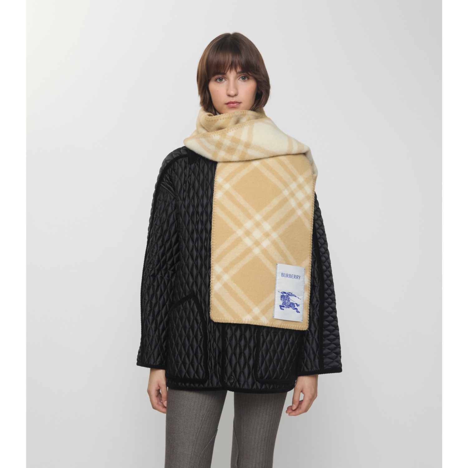 Check Wool Scarf