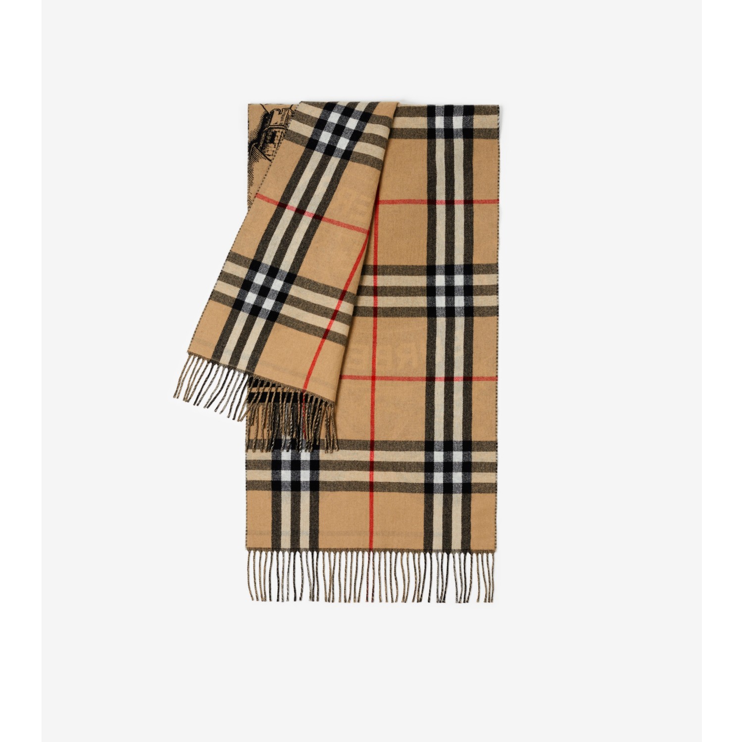 EKD Cashmere Reversible Scarf in Archive beige | Burberry® Official