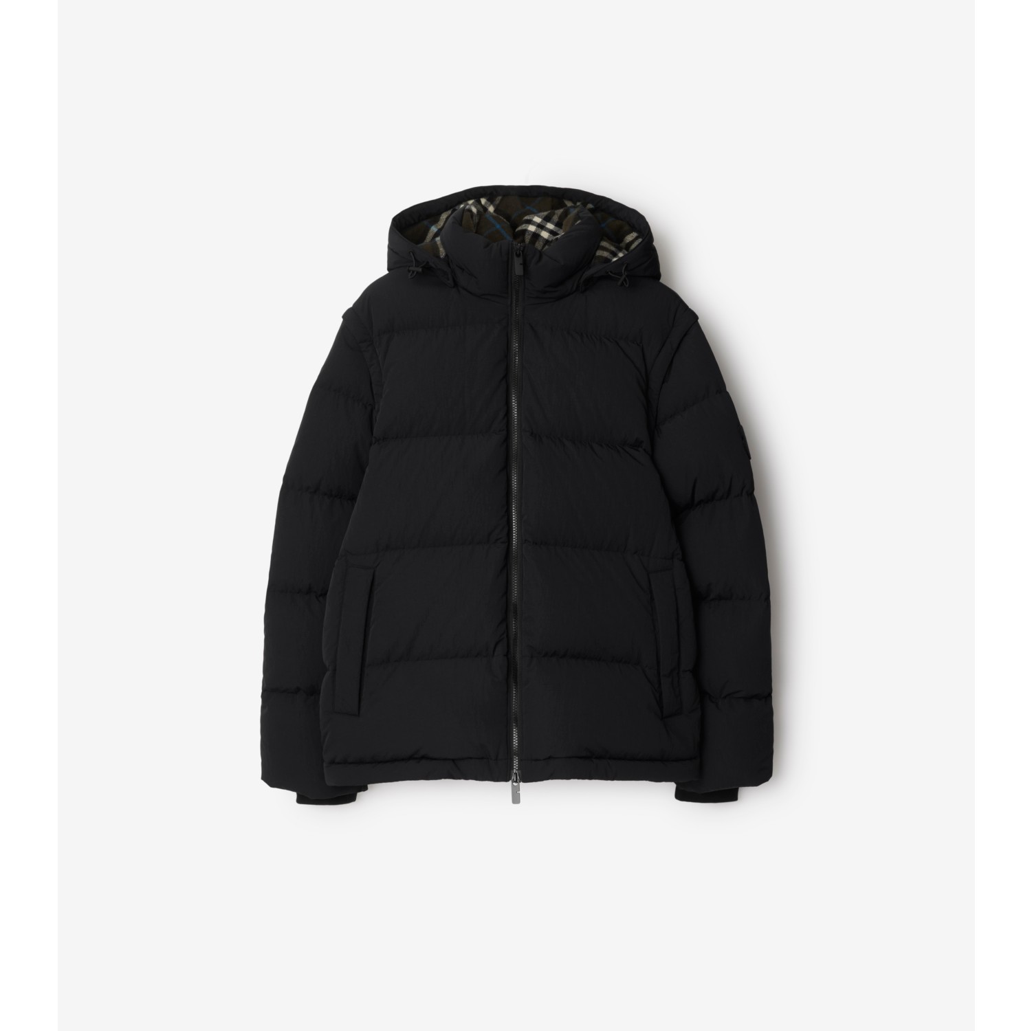 Detachable Sleeve Nylon Puffer Jacket