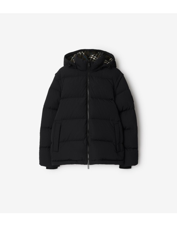 Detachable Sleeve Nylon Puffer Jacket