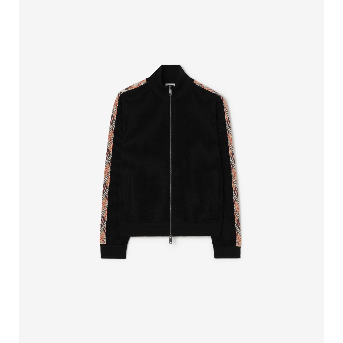  Check Trim Cotton Track Jacket
