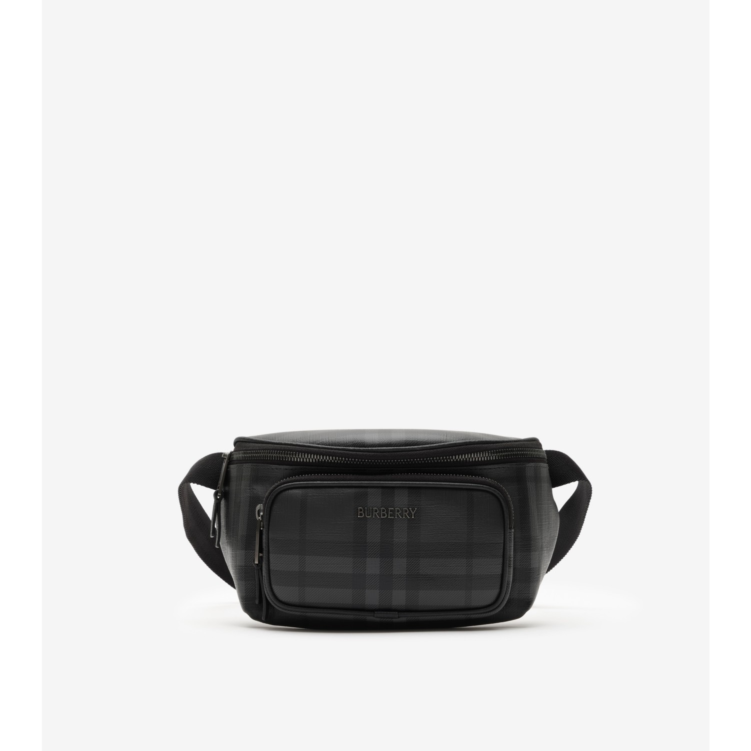 City Check Belt Bag in Iron grey - Men, Cotton, Technical | Burberry® Official