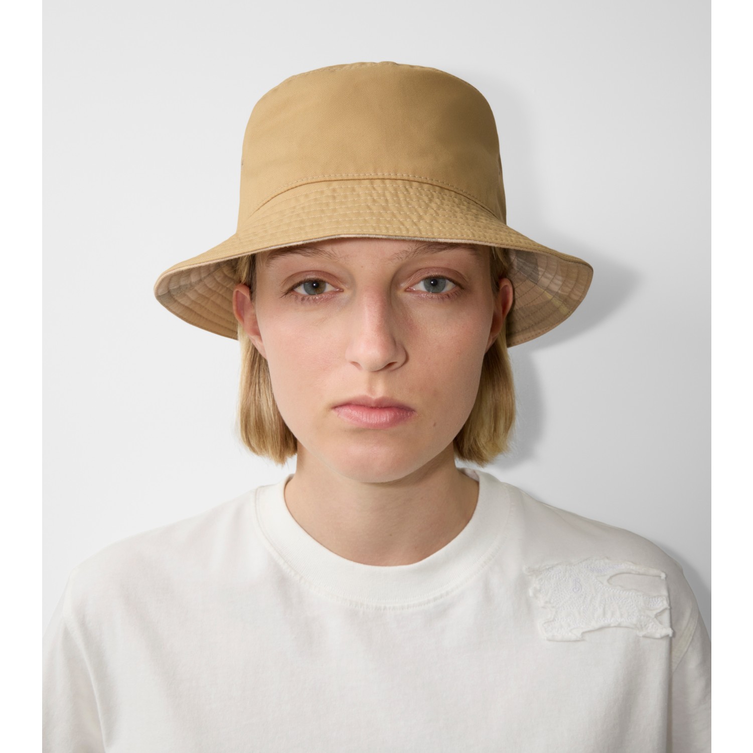 Reversible Cotton Blend Bucket Hat