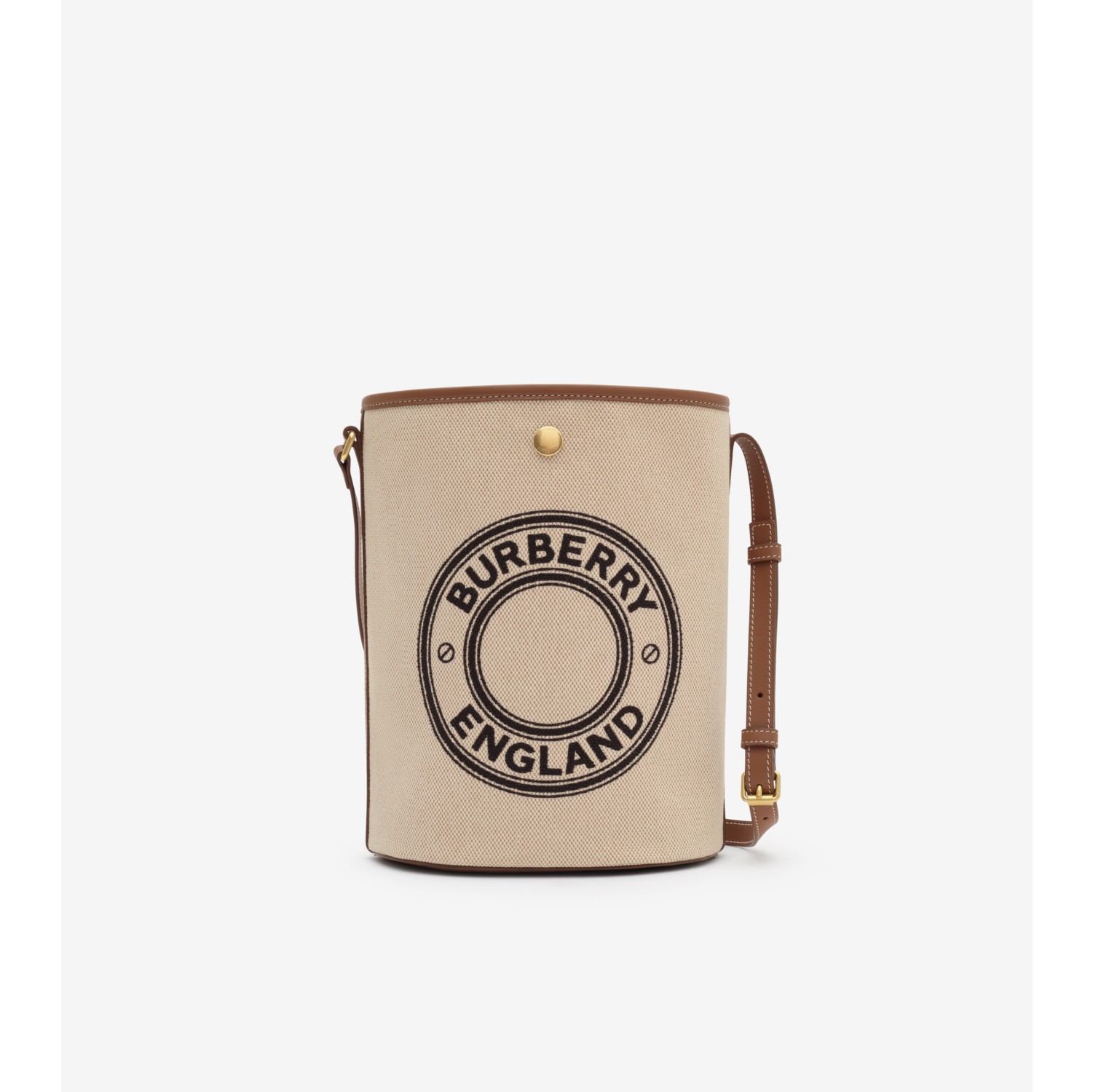 Logo Graphic Canvas Bucket Bag