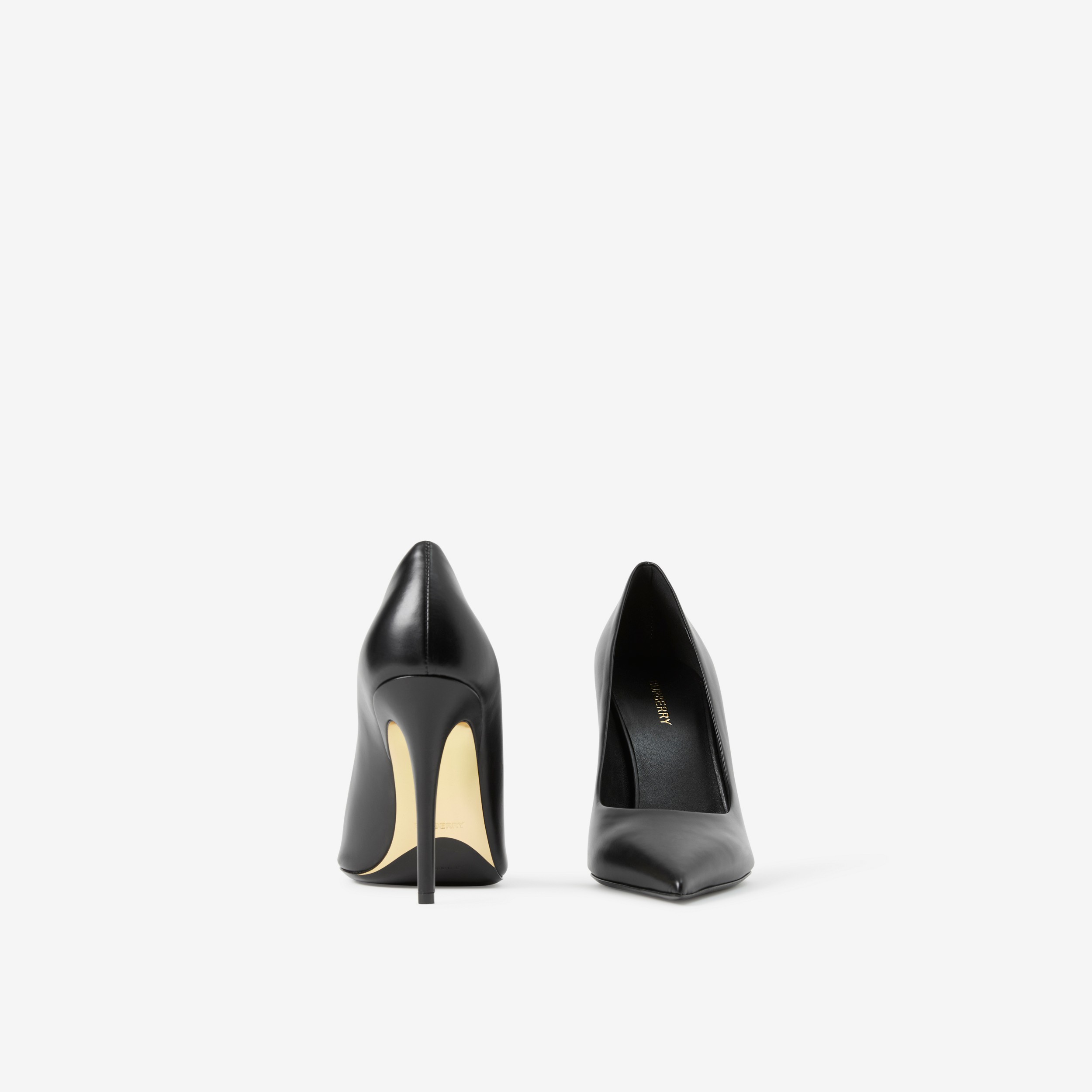 Leather Point-toe Pumps in Black - Women | Burberry® Official - 4