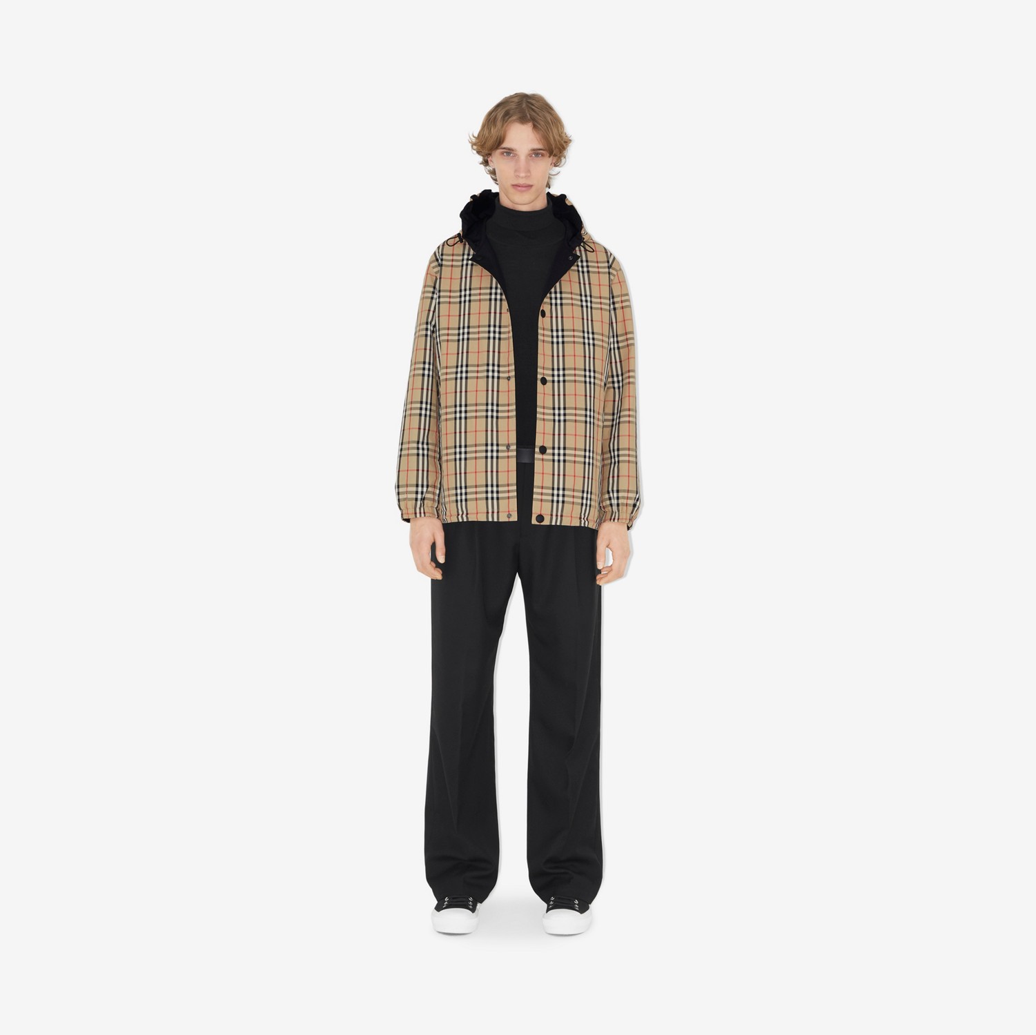 Reversible Check Nylon Jacket