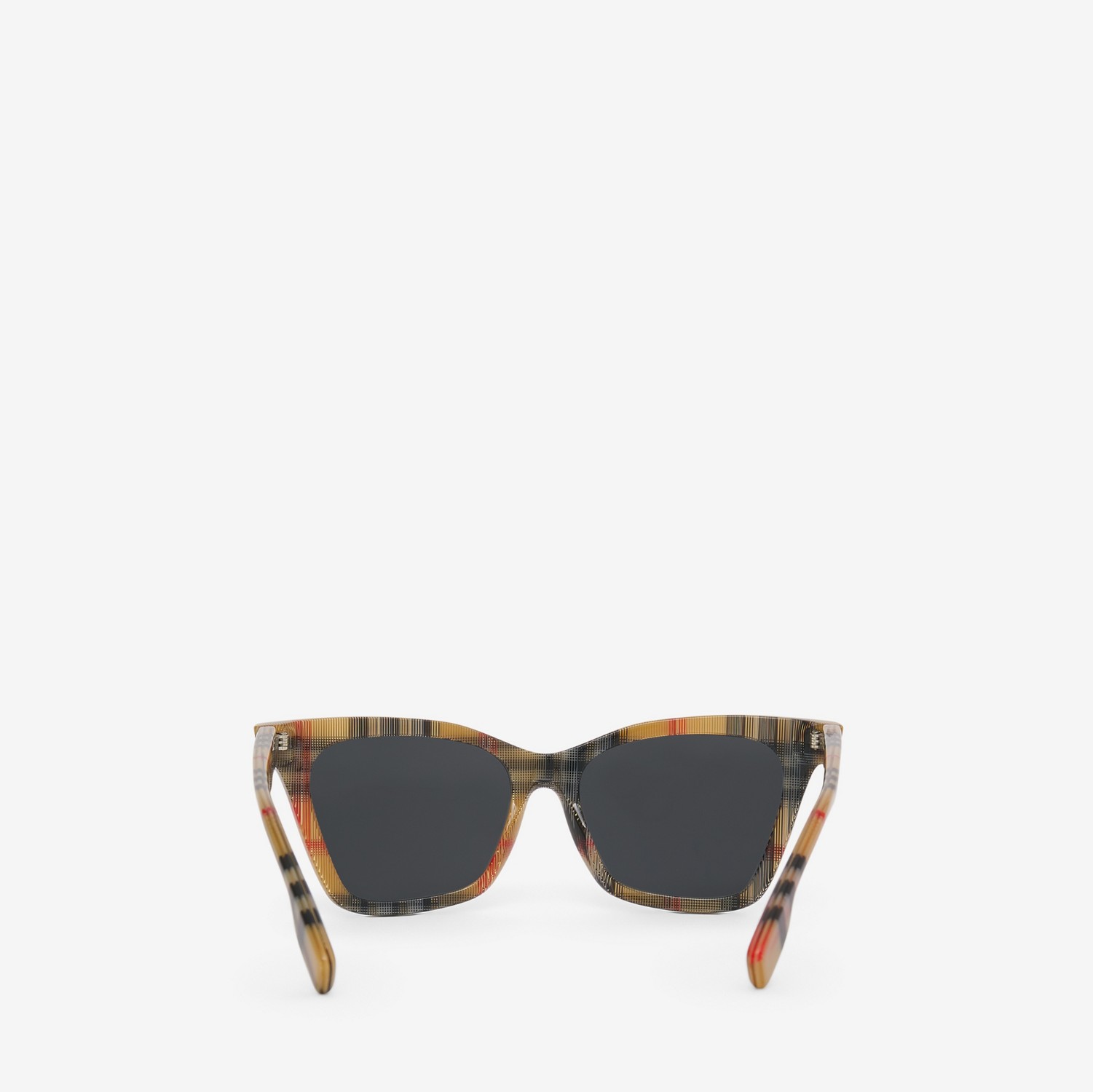 Vintage Check Square Frame Sunglasses in Antique Yellow - Women | Burberry® Official