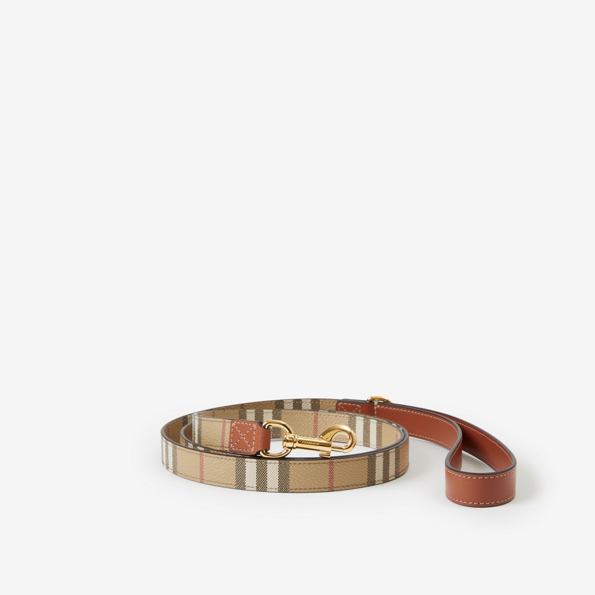 Burberry Check Dog Lead In Brown
